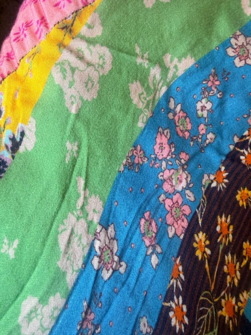 Free People Fiona Maxi Dress Confetti Combo Patchwork Floral Size Small - Picture 15 of 15